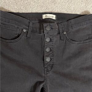 Madewell Gray/Black Mid-Rise Skinny Jeans